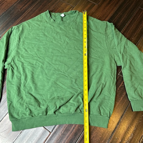 Crew neck, long sleeve, Terry cotton sweater Los Angeles Apparel unisex summer - Picture 2 of 4